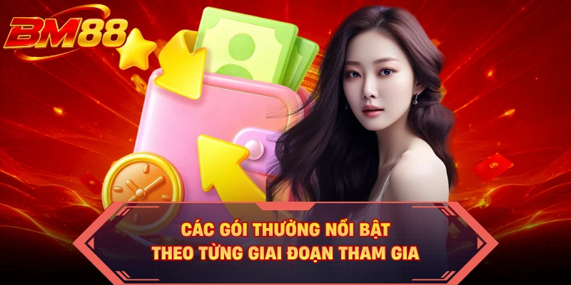 Các gói thưởng nổi bật theo từng giai đoạn tham gia