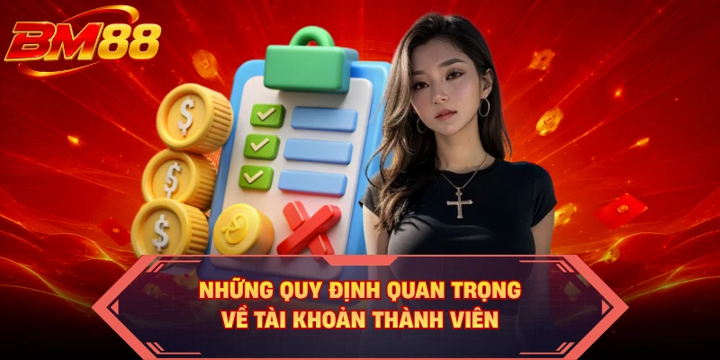 Những quy định quan trọng về tài khoản thành viên 