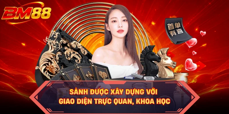 Sảnh được xây dựng với giao diện trực quan, khoa học